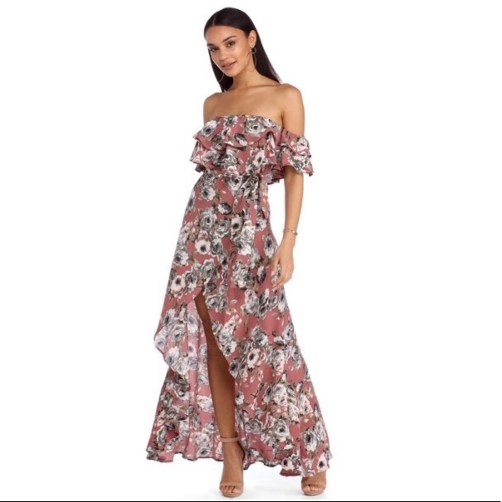 Windsor Isla Floral High Low Dress